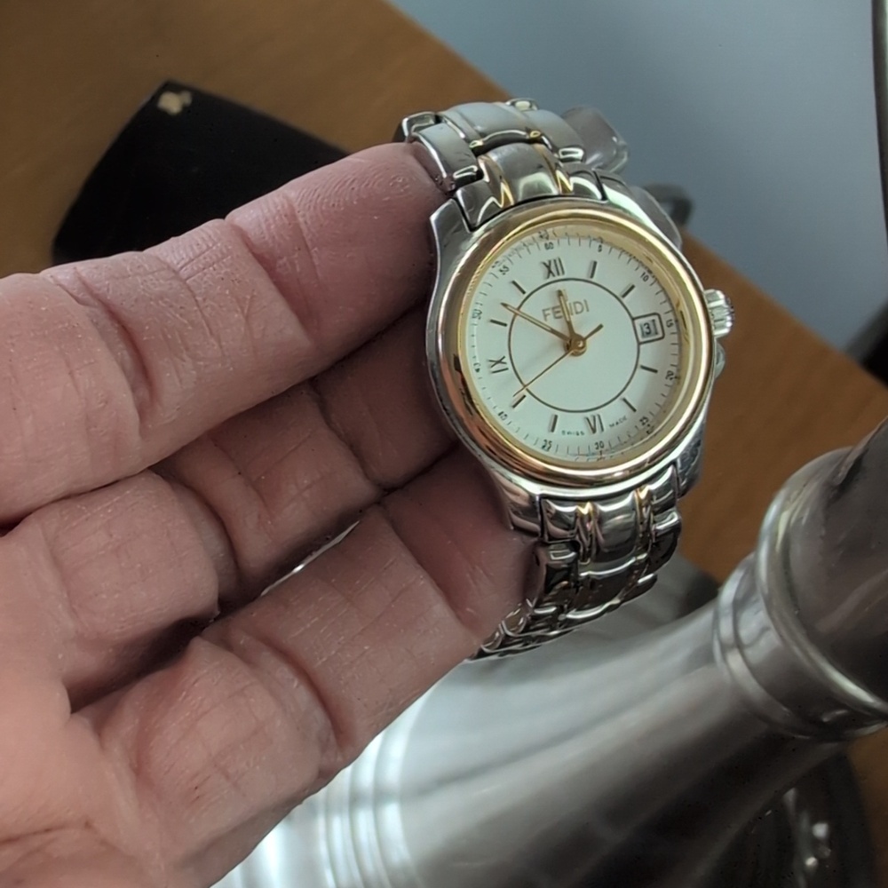Fendi Two-Tone Silver and Gold Watch - Picture 8 of 8